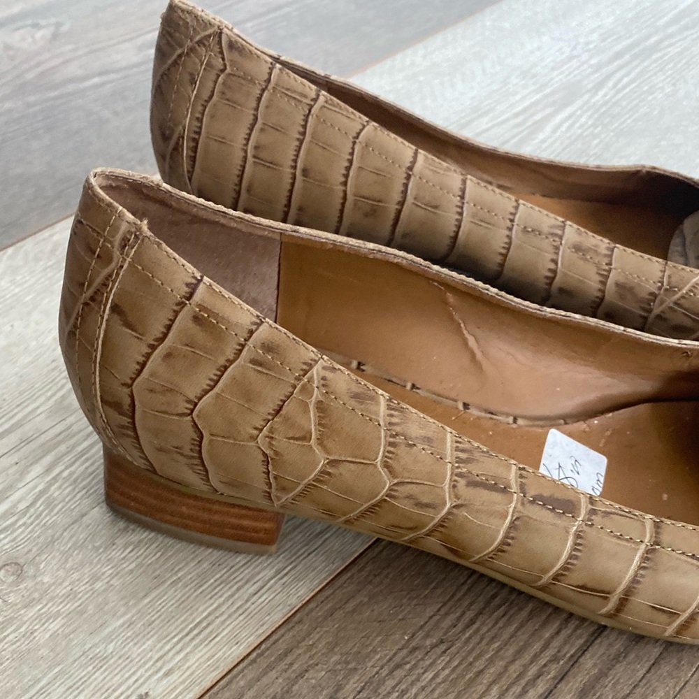 NINE WEST CROCODILE PRINT ABAY FLATS SLIP ON LOAFERS SHOES - Picture 3 of 10
